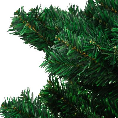 vidaXL Albero di Natale Preilluminato con Vaso Verde 150 cm in PVC