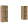vidaXL Set mobile TV 2 pz Rovere artigianale Legno ingegnerizzato