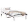 vidaXL Struttura del letto Bianco 75 x 190 cm Pino massello
