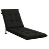 vidaXL Cuscino per Lettino GEMERT 100% Poliestere Nero 190 x 50 x 9 cm