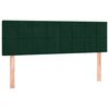 vidaXL Giroletto a Molle con Materasso Verde Scuro 140x190 cm Velluto