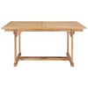 vidaXL Tavolo da Pranzo Allungabile 150-200x100x75 cm Massello di Teak