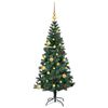 vidaXL Albero di Natale artificiale con luci integrate Verde 150 cm