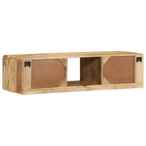 vidaXL Mobile TV a Parete 100x32x25 cm Legno Grezzo Massello di Mango