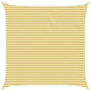 vidaXL Telo Ombra Giallo e Bianco 6 x 6 m HDPE
