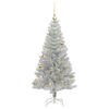 vidaXL Albero di Natale con 150 LED con supporto Argento 150 cm PET