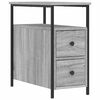 vidaXL Comodino Grigio Sonoma 30x60x60 cm in Legno Multistrato