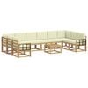 vidaXL Set di divani da esterno 11 pz Bianco e Crema