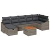 vidaXL Set Divano da Giardino 8 pz Grigio polyrattan