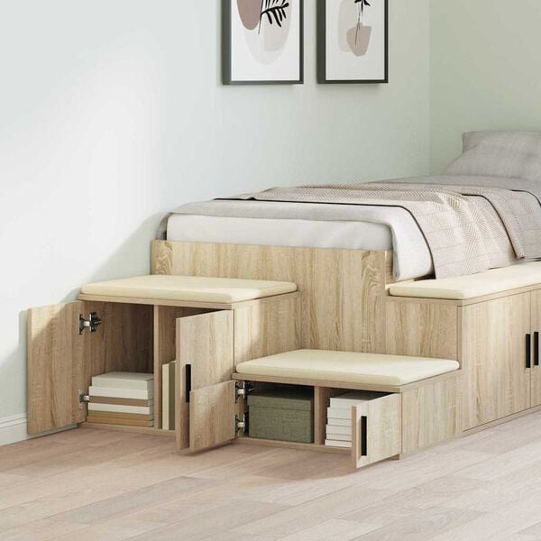 vidaXL Armadio 2 pcs Rovere Sonoma 108 x 41 x 40 cm Legno multistrato