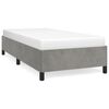 vidaXL Giroletto senza Materasso Grigio Chiaro 100x200 cm Velluto