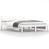 vidaXL Giroletto in Legno Massello 135x190 cm Bianco Small Double