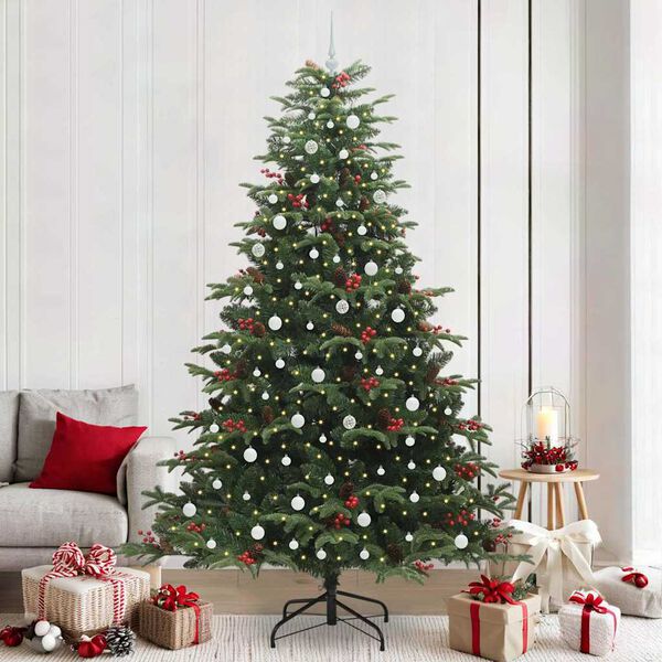vidaXL Albero di Natale artificiale con 300 LED Verde 240 cm