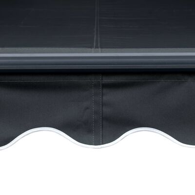 vidaXL Tenda da Sole Retrattile Manuale con LED 600x300 cm Antracite