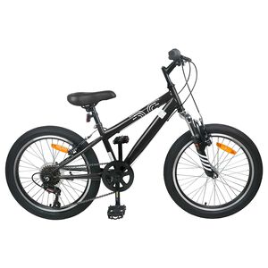 vidaXL Mountain Bike 20 Pollici 6-Velocit&agrave; per 5-8 anni Nero