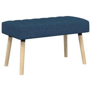 vidaXL Panchina trapuntata a canale Blu 80 x 40 x 46 cm Tessuto