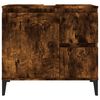 vidaXL Armadietto Bagno Rovere Fumo 65x33x60 cm in Legno Multistrato
