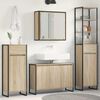 vidaXL Set di mobili per il bagno Rovere Sonoma Legno multistrato