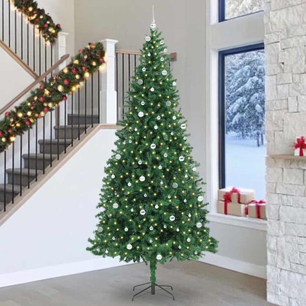 vidaXL Albero di Natale artificiale con 300 LED Verde 300 cm