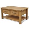 vidaXL Tavolino da Salotto 88x53x45 cm in Legno Massello di Rovere