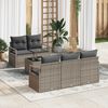 vidaXL Set Divano da Giardino con cuscino 6 pcs Grigio polyrattan