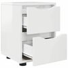 vidaXL Comodini con cassetto 2 pcs Bianco Lucido 30,5 x 30 x 43 cm