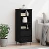vidaXL Credenza Rovere Nero 40 x 36 x 110 cm Legno multistrato