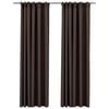vidaXL Tende Oscuranti con Ganci Effetto Lino 2 pz Talpa 140x225 cm