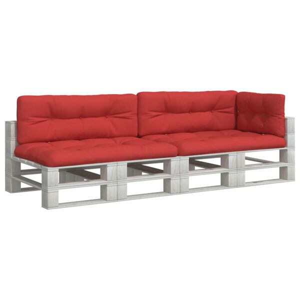 vidaXL Cuscini per Pallet 5 pz Rossi in Tessuto