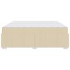 vidaXL Struttura del letto con materasso Crema 200 x 200 cm Tessuto