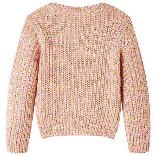 Maglione da Bambina Lavorato a Maglia Rosa Tenue 128