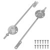 vidaXL Cerniera a supporto per coperchio 2 pcs Argento Ferro