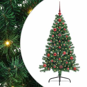 vidaXL Albero di Natale artificiale con luci integrate Verde 120 cm