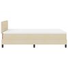 vidaXL Letto a molle con materasso Crema 120 x 200 cm Tessuto