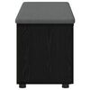vidaXL Panca per ingresso con cuscino Rovere Nero 100 x 38 x 46 cm