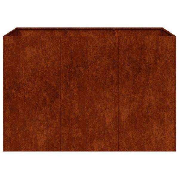 vidaXL Fioriera Arrugginita 120x80x80 cm in Acciaio Corten
