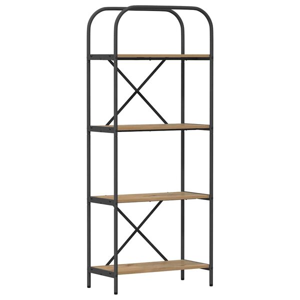 vidaXL Libreria Rovere artigianale 60 x 30 x 146 cm Legno multistrato