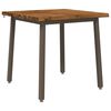 vidaXL 70 x 70 x 75 cm Legno di Acacia Massello Naturale e Caff&egrave;