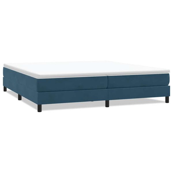 vidaXL Letto a Molle senza Materasso Blu Scuro 200x210 cm in Velluto