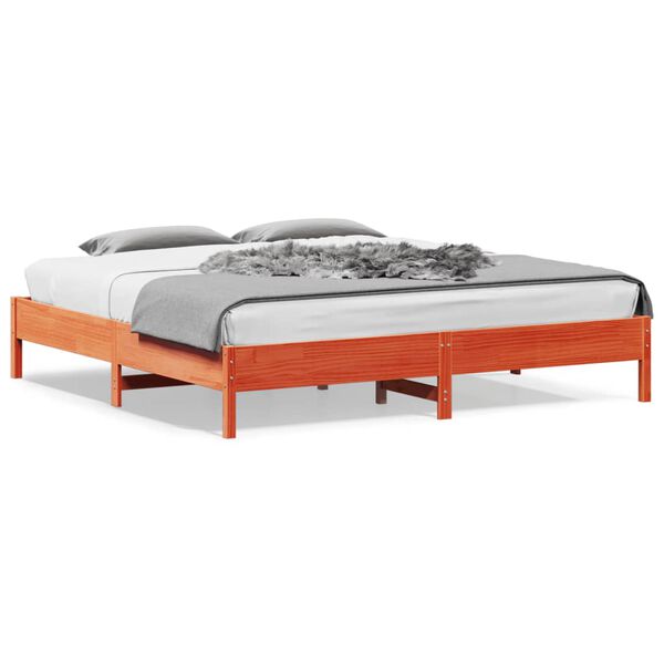 vidaXL Letto senza Materasso Marrone Cera 180x200 cm in Legno di Pino