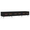 vidaXL Mobile Porta TV Nero 150x36x30 cm in Legno Multistrato