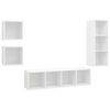 vidaXL Set Mobile TV 4 pz Bianco in Truciolato