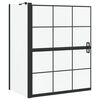 vidaXL Schermo per Bagno e Doccia Nero e trasparente 100 x 68 x 128 cm