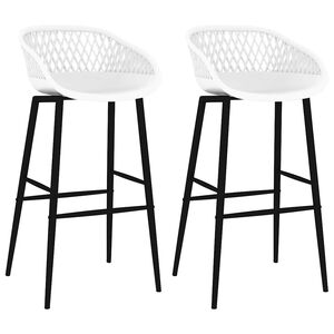 vidaXL Sgabelli da Bar 2 pz Bianchi