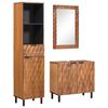 vidaXL Set da Bagno Acacia Marrone Winish Legno di mango massello