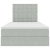 vidaXL Letto con contenitore e materasso Grigio chiaro 120 x 190 cm