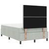 vidaXL Letto a molle con materasso Grigio chiaro 120 x 190 cm Tessuto