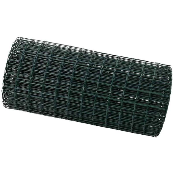 vidaXL Recinzione Euro Verde 0.4 x 25 m Ferro rivestito in PVC