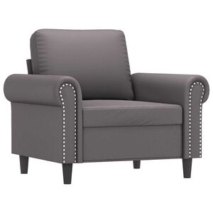 vidaXL Poltrona Grigia 60 cm in Similpelle