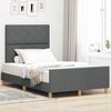vidaXL Struttura del letto Grigio scuro 120 x 200 cm Tessuto